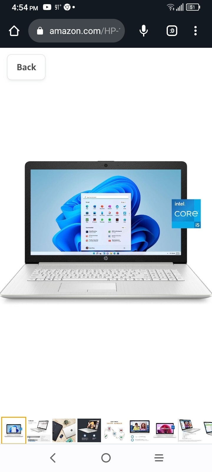 HP 17-cn0023dx 17.3″ (256GB SSD, Intel Core I5 11th Gen., 2.4GHz, 8GB) Laptop –