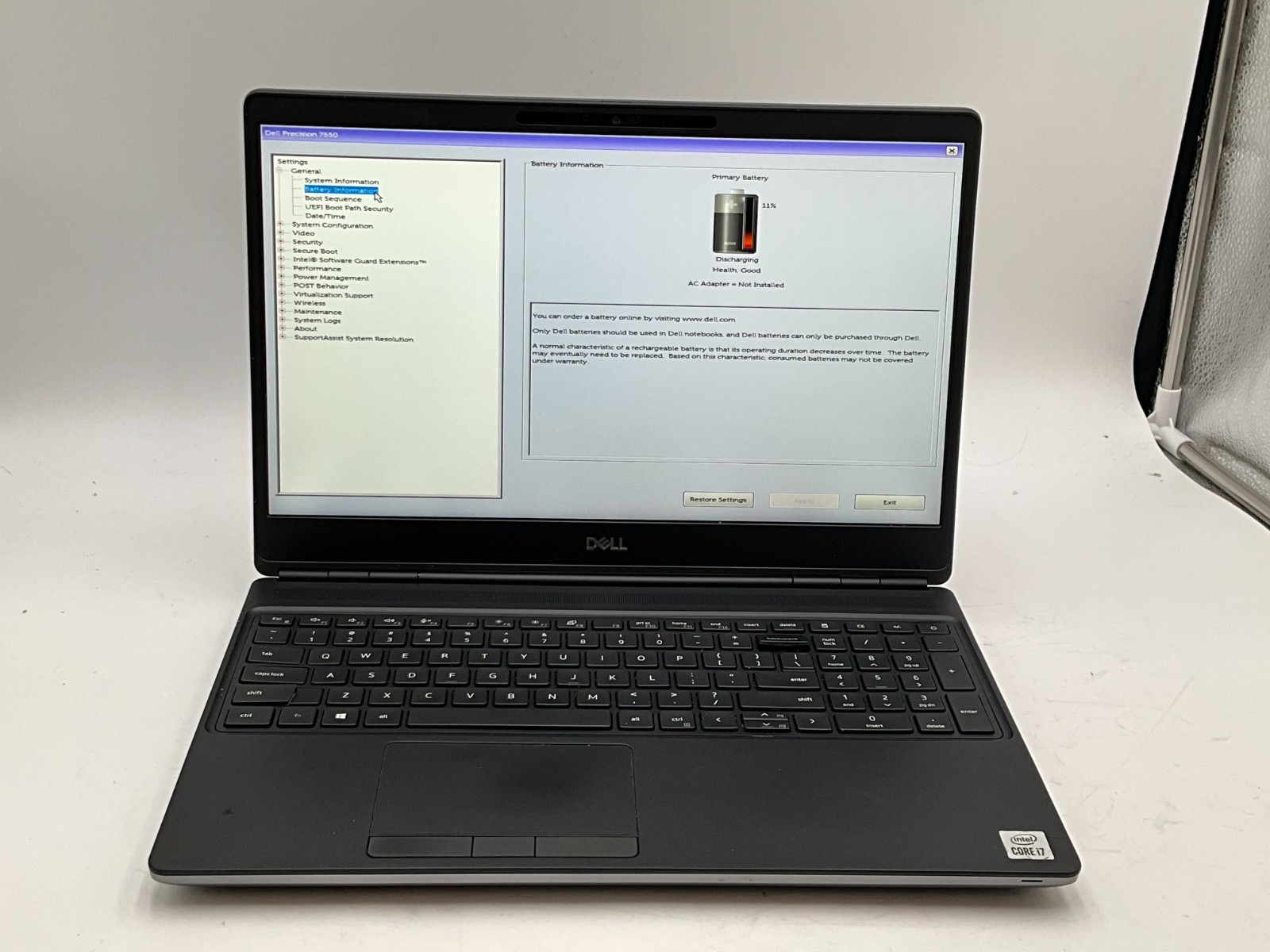 DELL Precision 7550 i7-10750H 2.60G 16GB NO DRIVE T1000*READ* 15.6″ JQ228G3