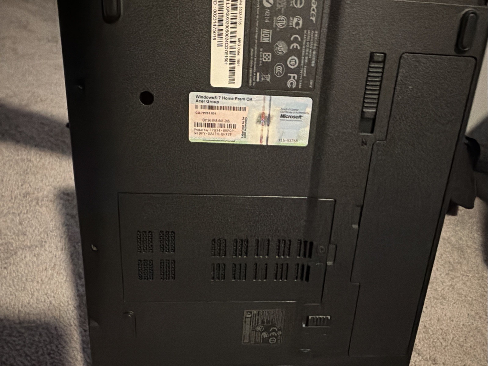 Acer Aspire 5532 Series Laptop Black USB 15.6″ HD LCD Display works good