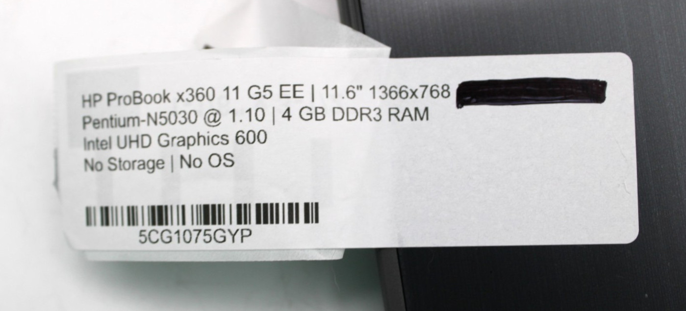 HP ProBook x360 11 G5 EE Pentium-N5030@1.1GHz 4GB DDR3 NO STRG/OS*USED/TESTED*