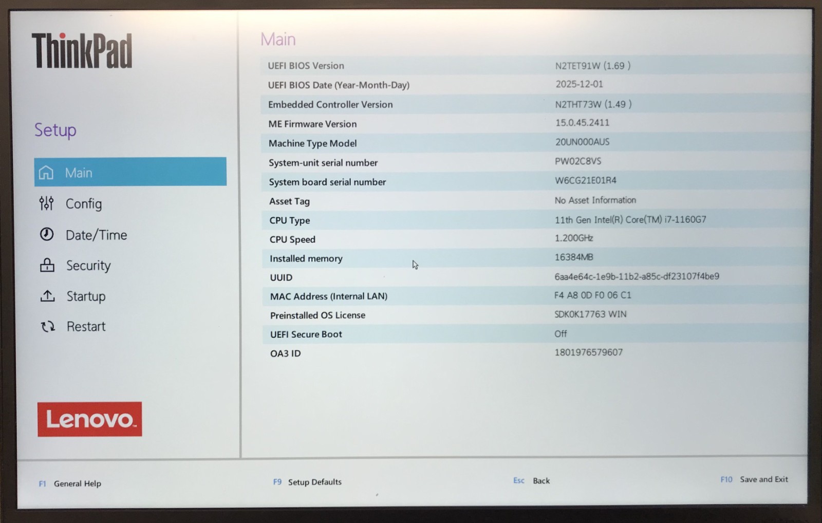 Lenovo ThinkPad X1 Nano Gen 1 2K 14 Laptop i71160G7 16GB RAM 256GB NVMe G2U