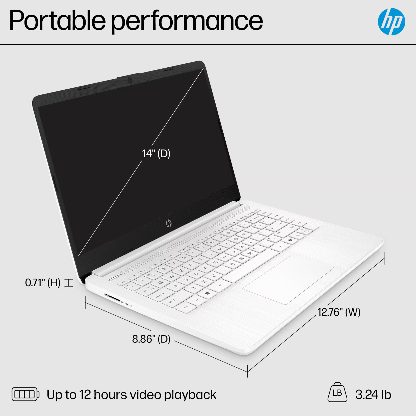 2026 HP Laptop Computer 14 Office 2024 Intel CPU 8GB RAM & 628GB Storage Win Pro
