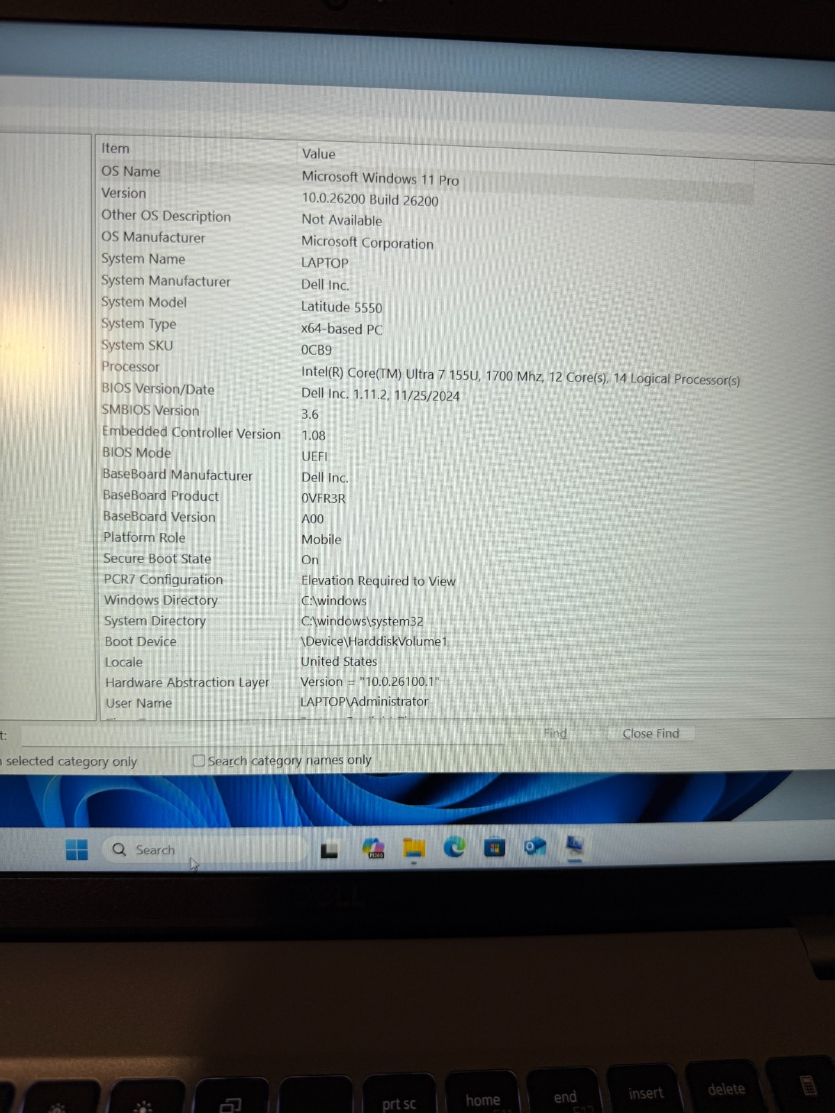 Dell Latitude 5550 15.6” Laptop Intel Core Ultra 7 155U 32GB RAM 512GB SSD WIN11