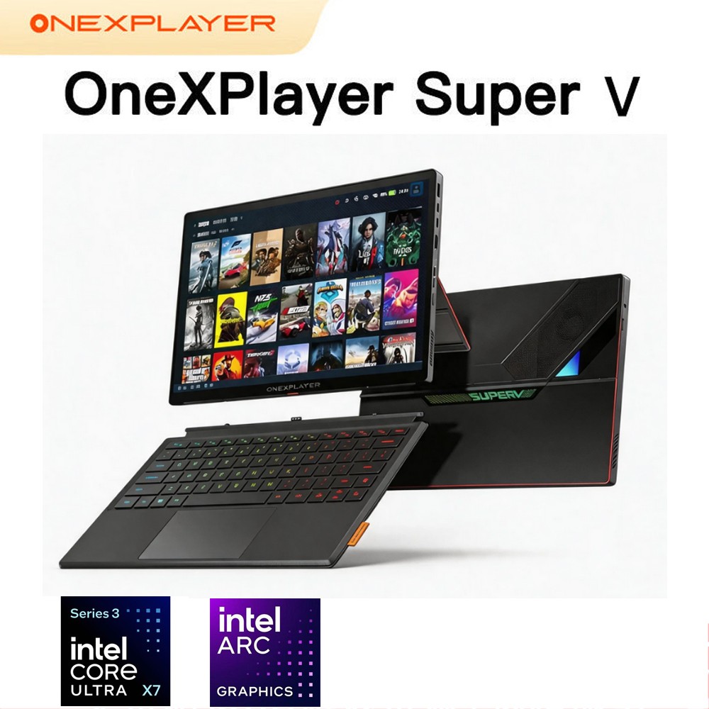 OneXPlayer Super V 14″ 2IN1 Tablet+Laptop Dual mode Ultra X7 358H 48GB+1TB AI