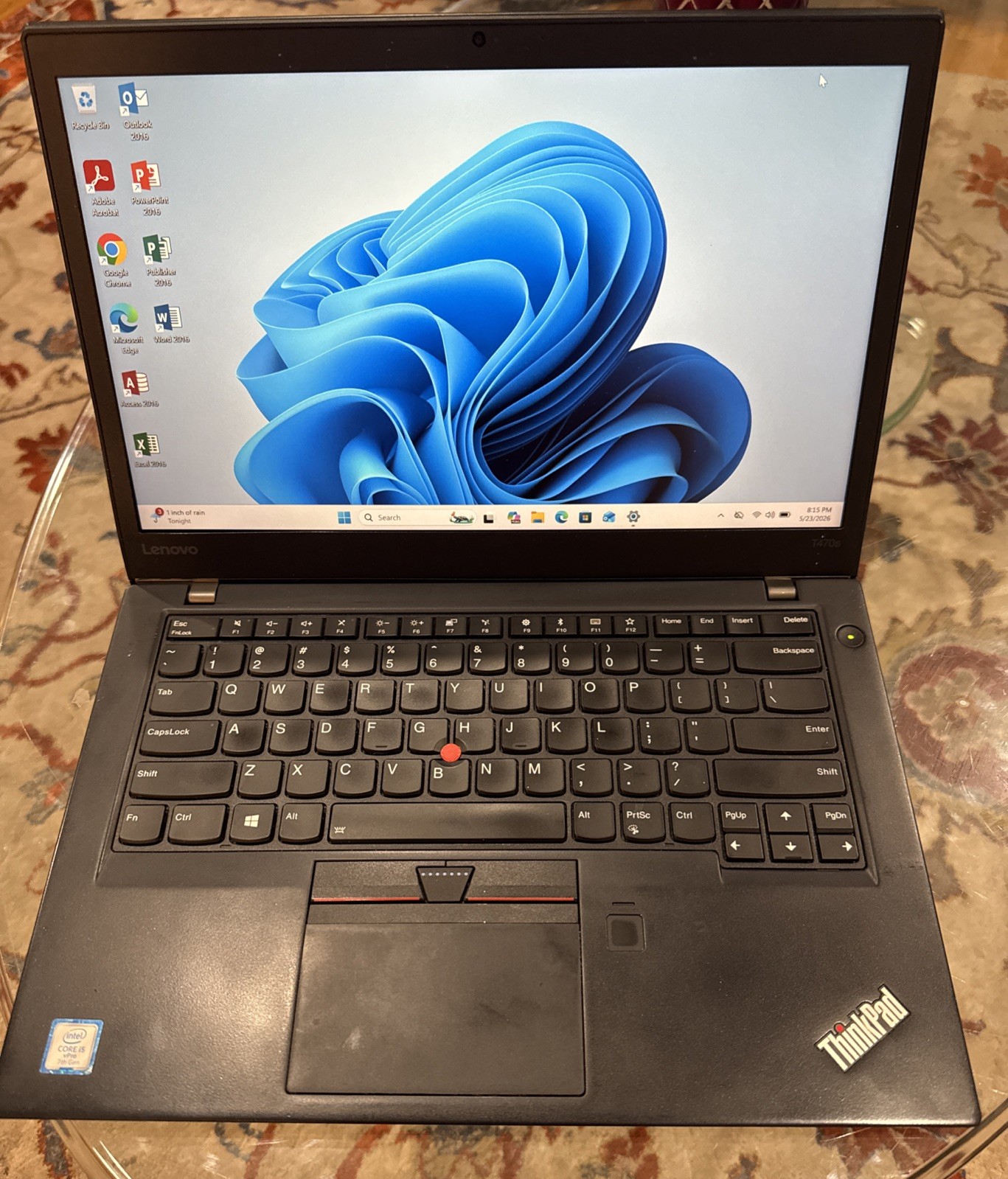 Lenovo ThinkPad T470s 14″ Intel i5-7300U 8GB Ram 256 SSD Laptop Win 10 w/Office