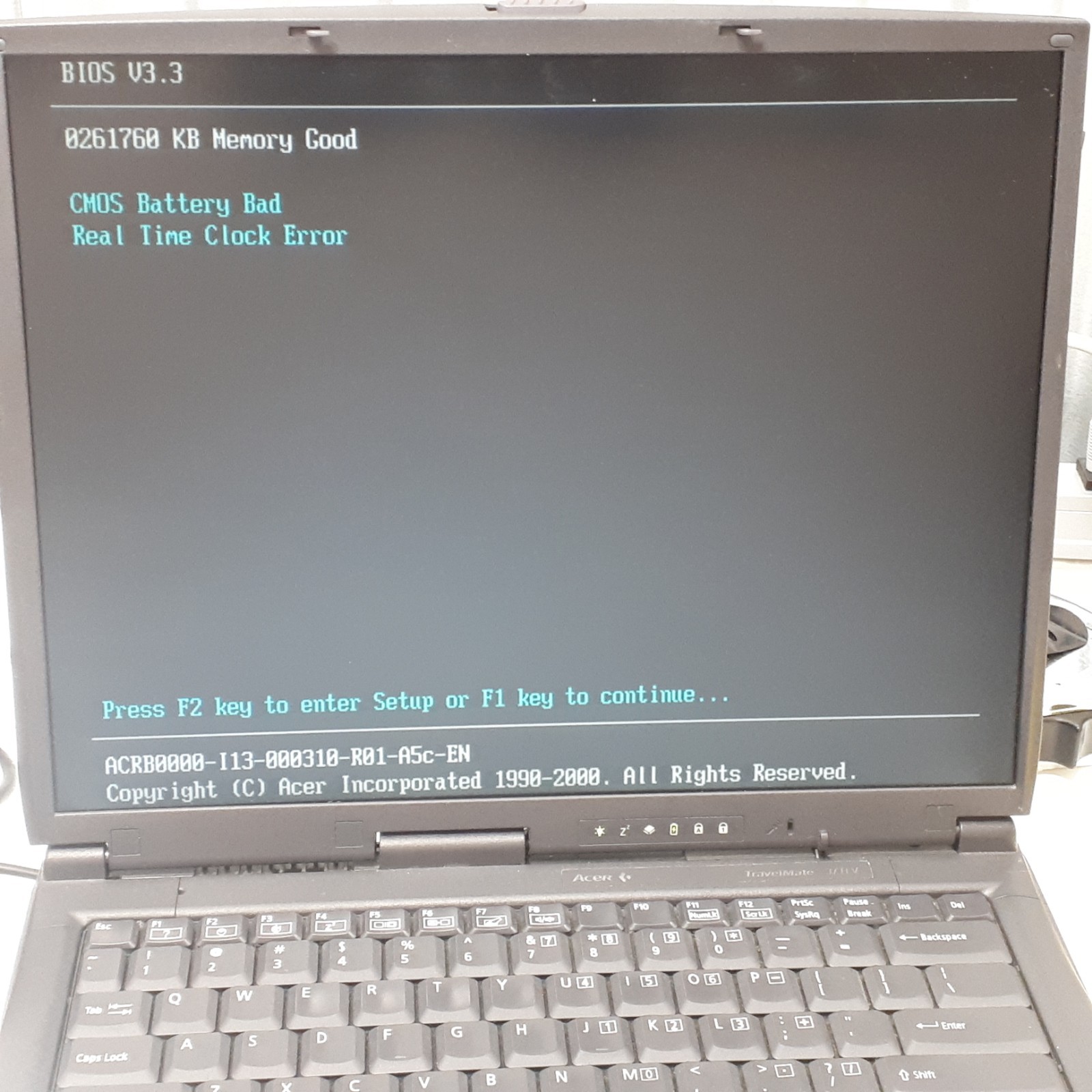Vintage Acer TravelMate 737TLV 15” Laptop Pentium III 256MB RAM Boot/BIOS No HDD