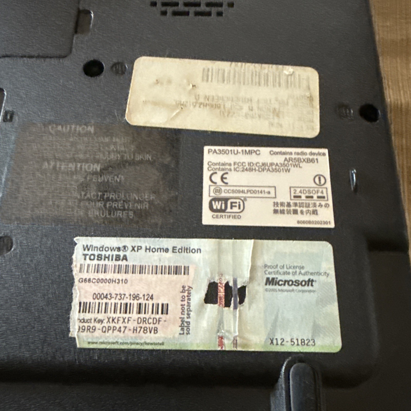 Toshiba A 105-S2231 For Parts Or Repair