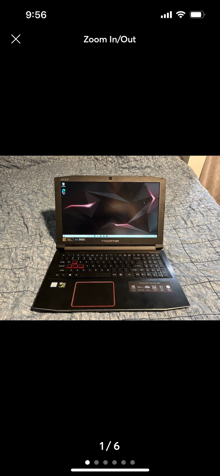 Acer Predator Helios 300 15.6in. (256GB, Intel Core i7 7th Gen., 2.80GHz, 16GB)