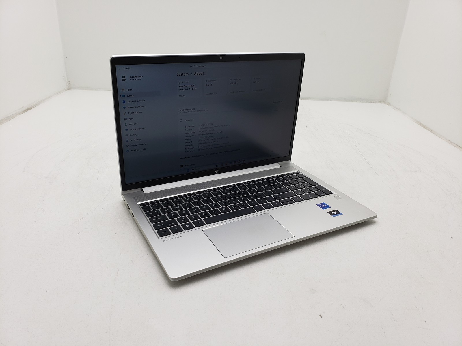 HP ProBook 450 G9 i7-1255U 16GB RAM 256GB SSD 15.6in Iris Graphics 128MB Tested