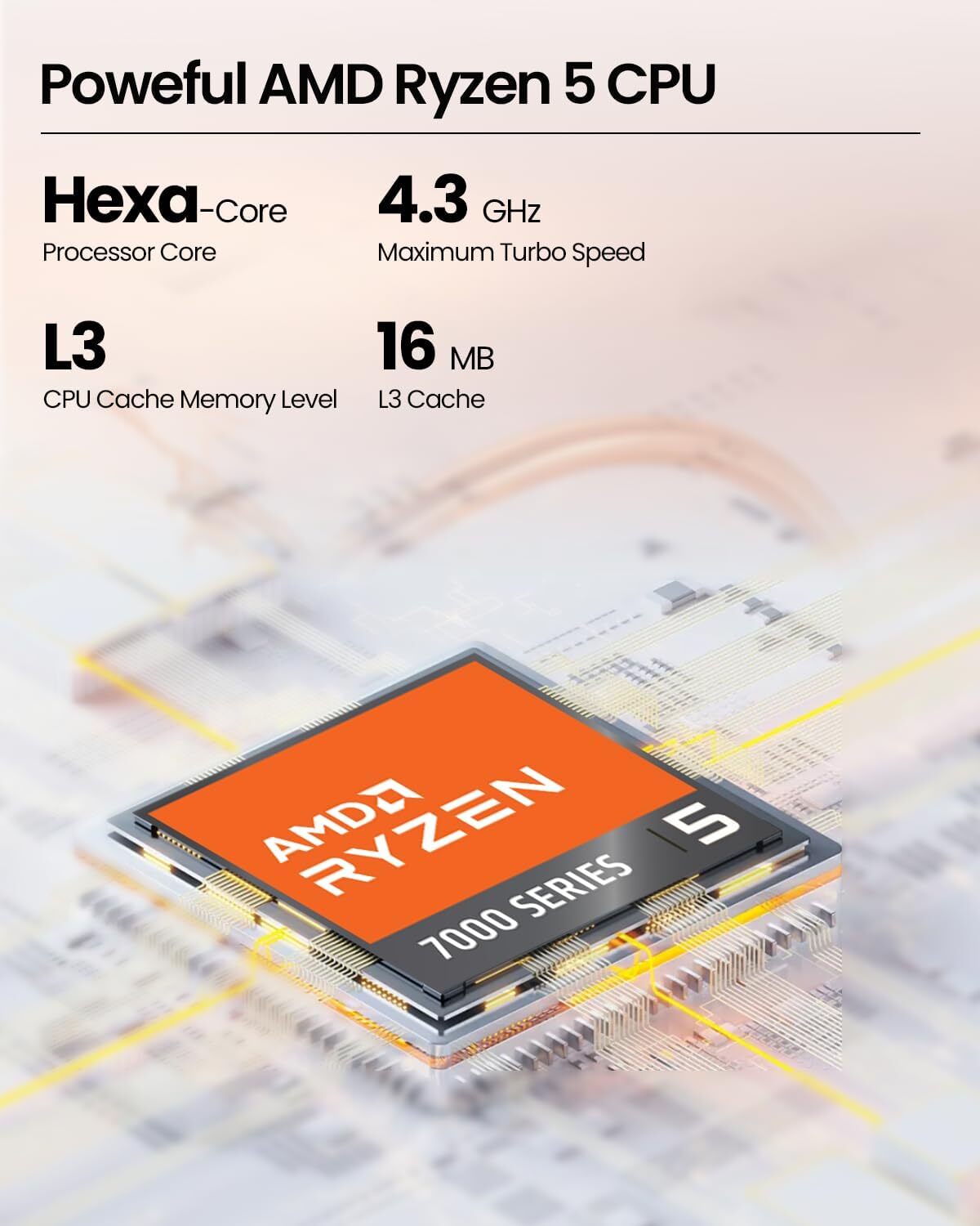 2025 HP Laptop Computer 17.3″ FHD Hexa-Core AMD Ryzen 5 7430U UpTo 32GB 1TB SSD