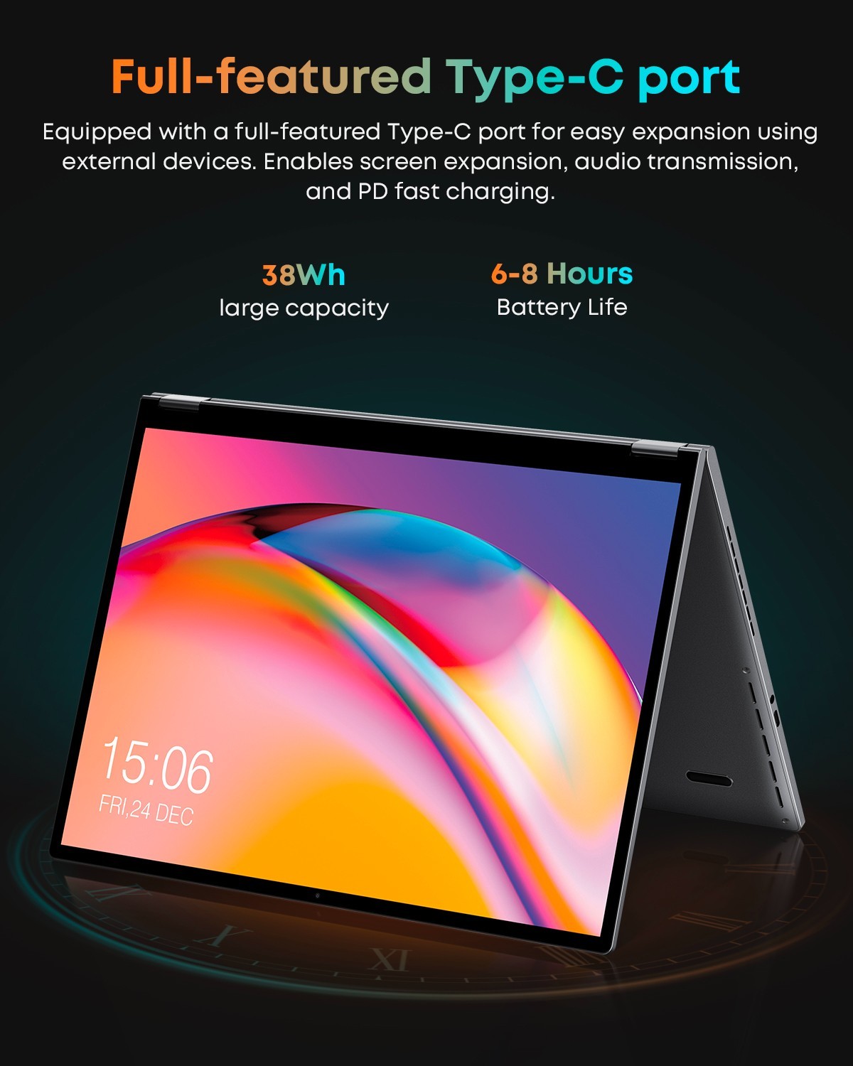 CHUWI FreeBook 13.5″ Touch Laptop Intel N100 12GB LPDDR5 512GB SSD Windows 11
