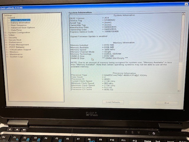 (LOT of 2) Dell Latitude E7240 i7-4600u 8GB RAM 128GB mSATA SSD Windows 10 Pro
