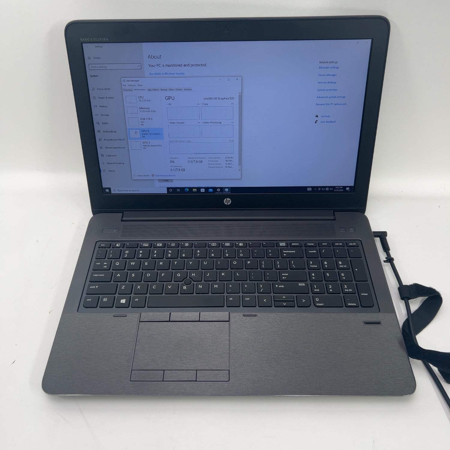 HP ZBook 15 G3 i7-6820hq 16GB RAM 256GB