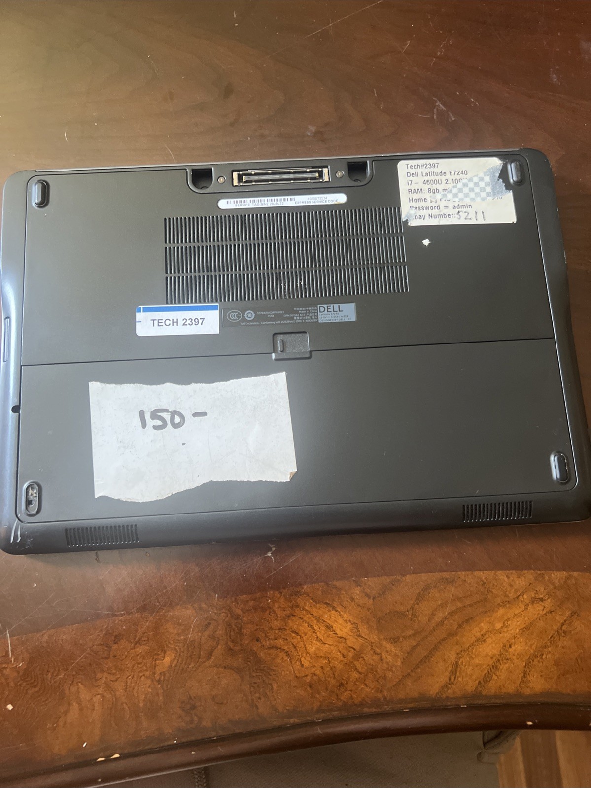 Dell Latitude E7240 Laptop Intel Core i7 2.10GHz 8GB Ram 250 GB HD