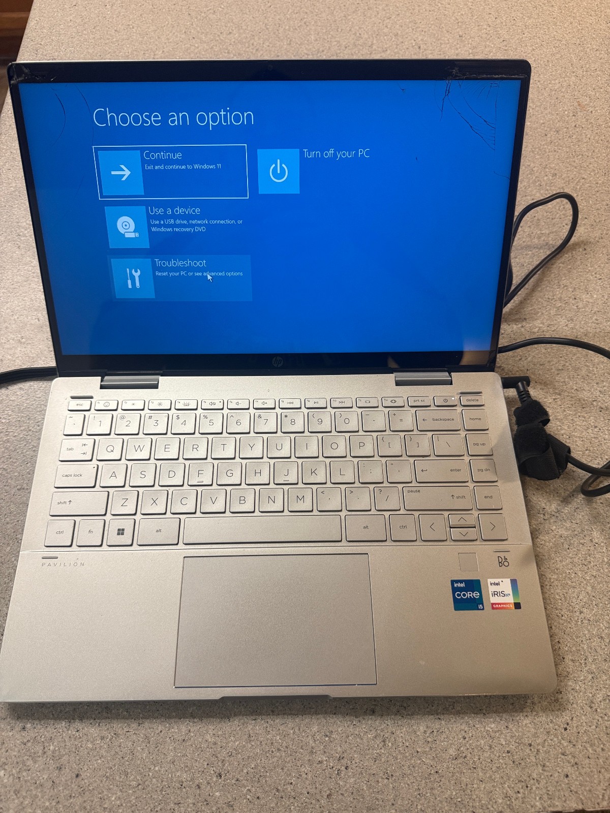 Hp Pavilion x360 2-in-1 Laptop 14-ek0xxx 14″ i5-1235u 8GB 512GB – for parts.