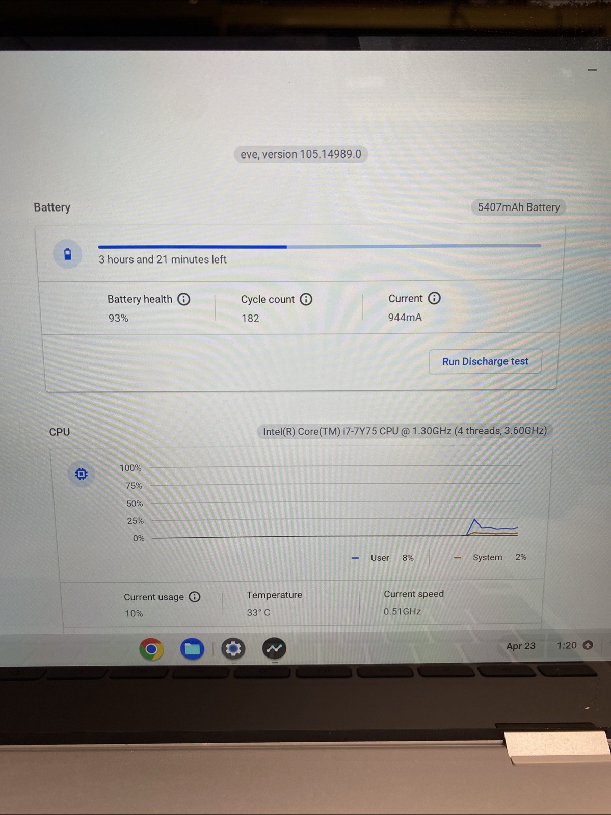 Google Pixelbook 2 in 1 Chrome Core i7-7Y75 , 1.30GHz 16GB RAM 8GB SSD