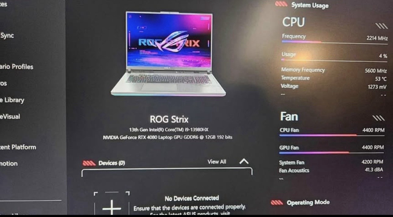 ASUS ROG Strix G18 Gaming Laptop Intel I9-13980HX RTX 4080 32GB RAM 1TB SSD W11