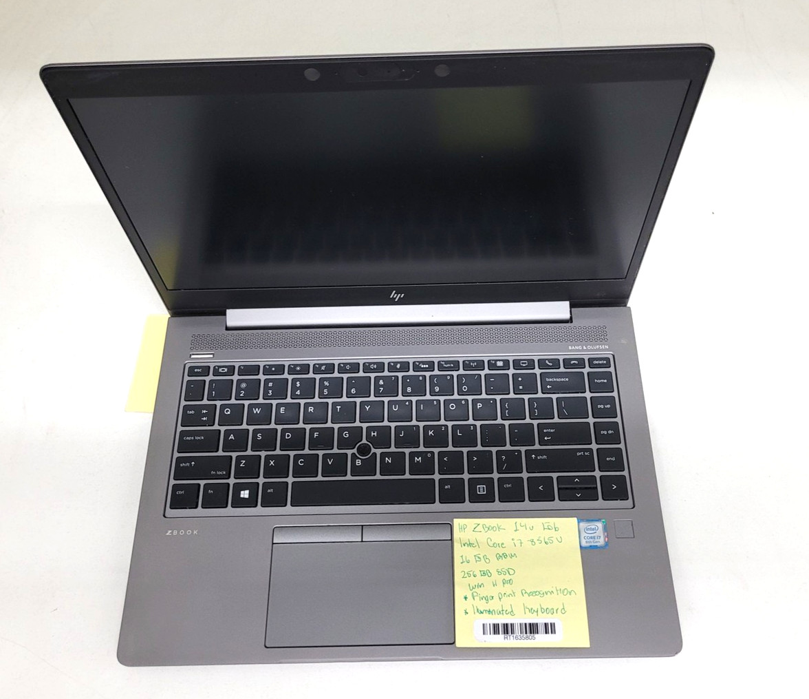 HP ZBook 14u G6 Intel Core i7-8565U 16GB RAM 256GB SSD 14″ Laptop Win 11 Pro.