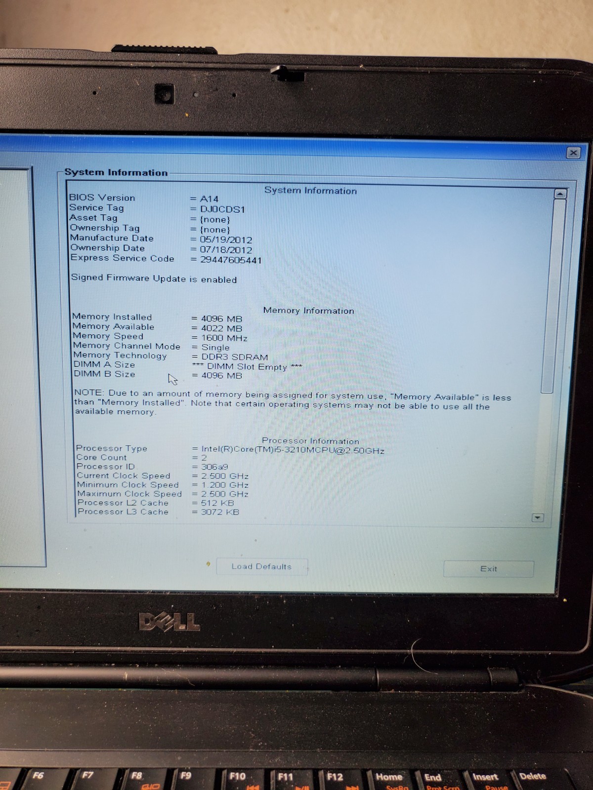 Dell Latitude E5430 i5-3210M Parts Repair No Drive Missing Cover