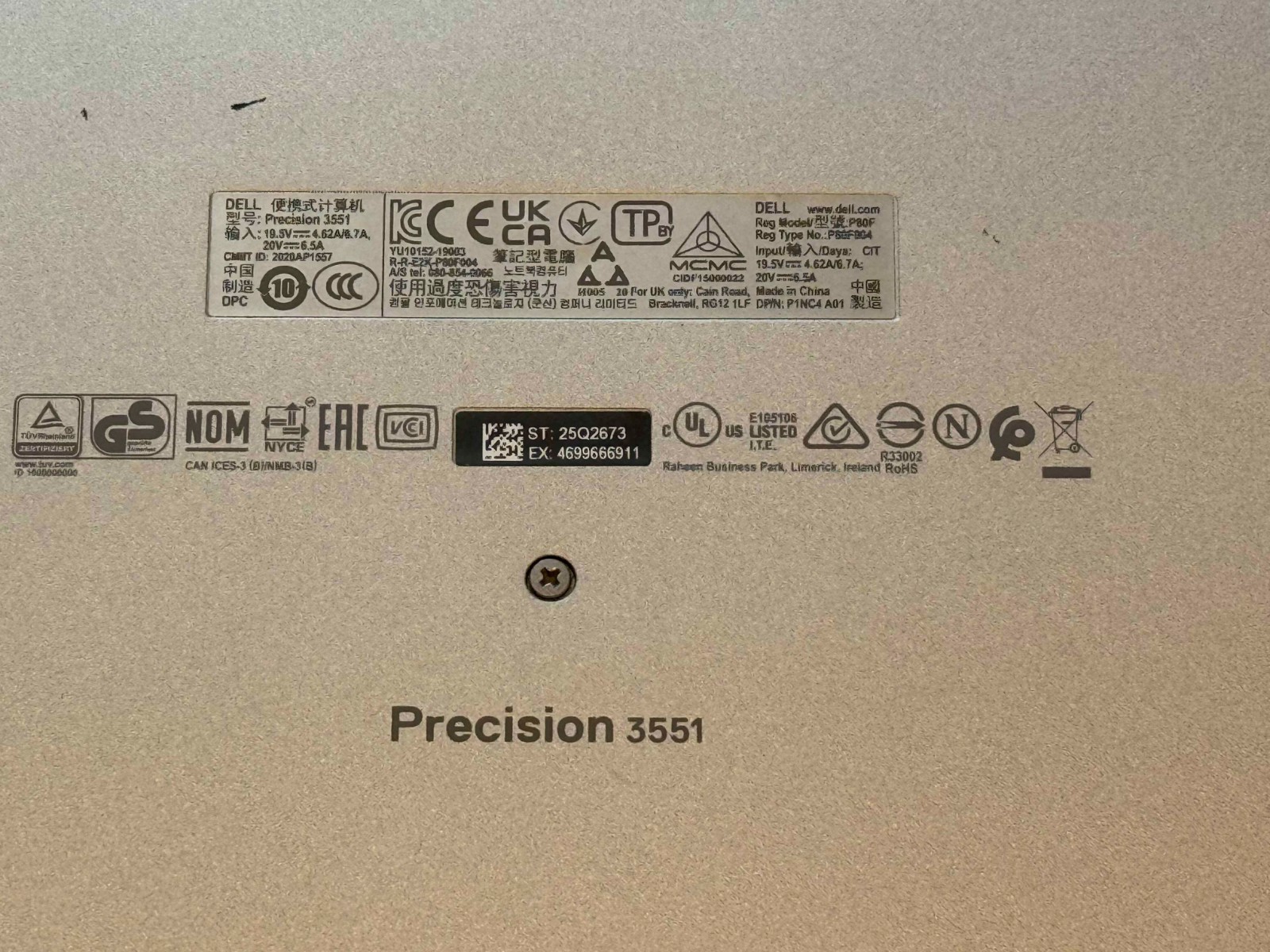 ✅ Repasted Dell Precision 3551 I9-10885H 256GB 16GB WIN11 PRO Quadro P620 | READ
