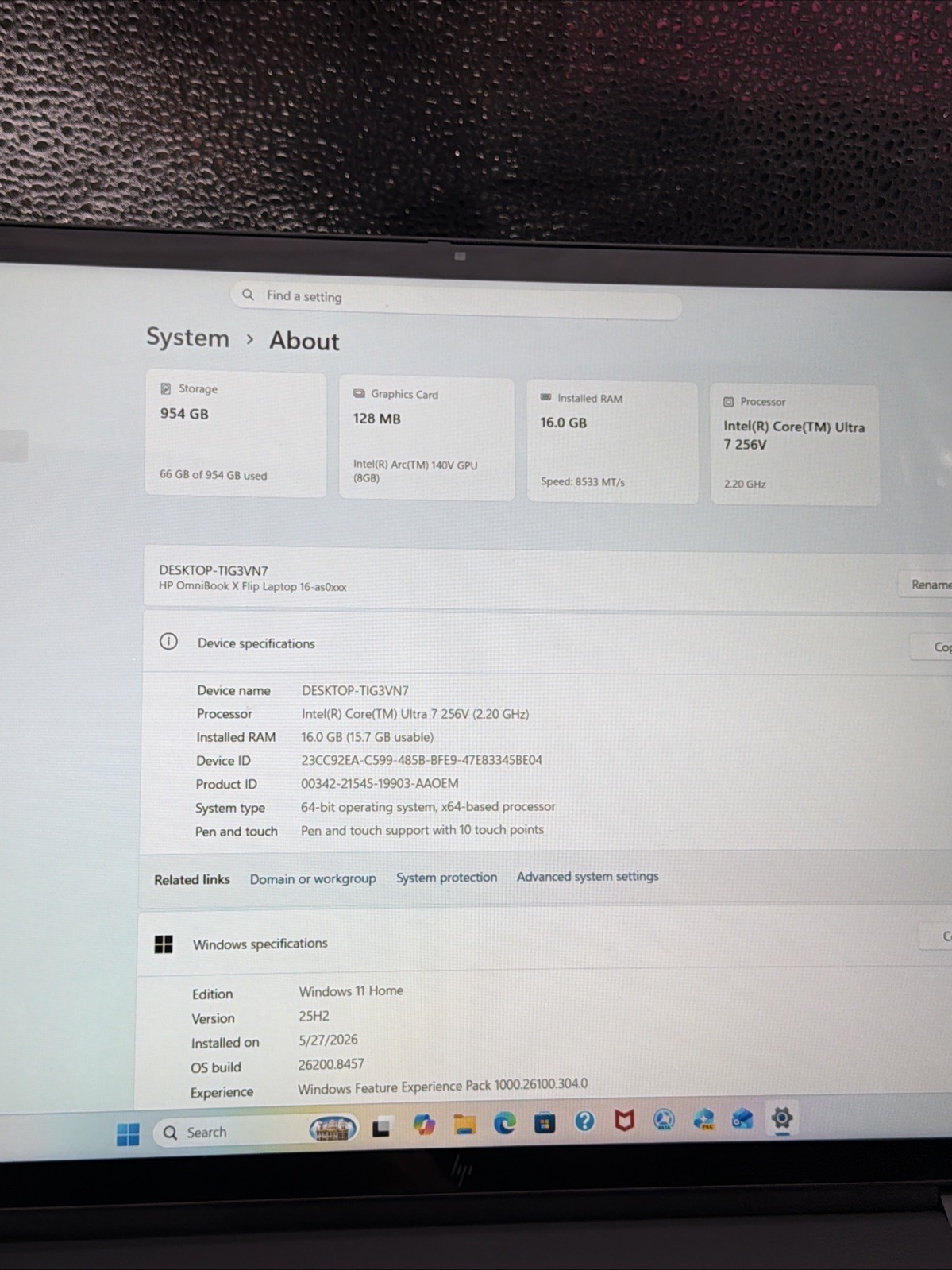 USED HP OmniBook X Flip 16″ Blk TOUCH 1920×1200 Ultra 7-256V 2.20GH 16GB 1TB SSD
