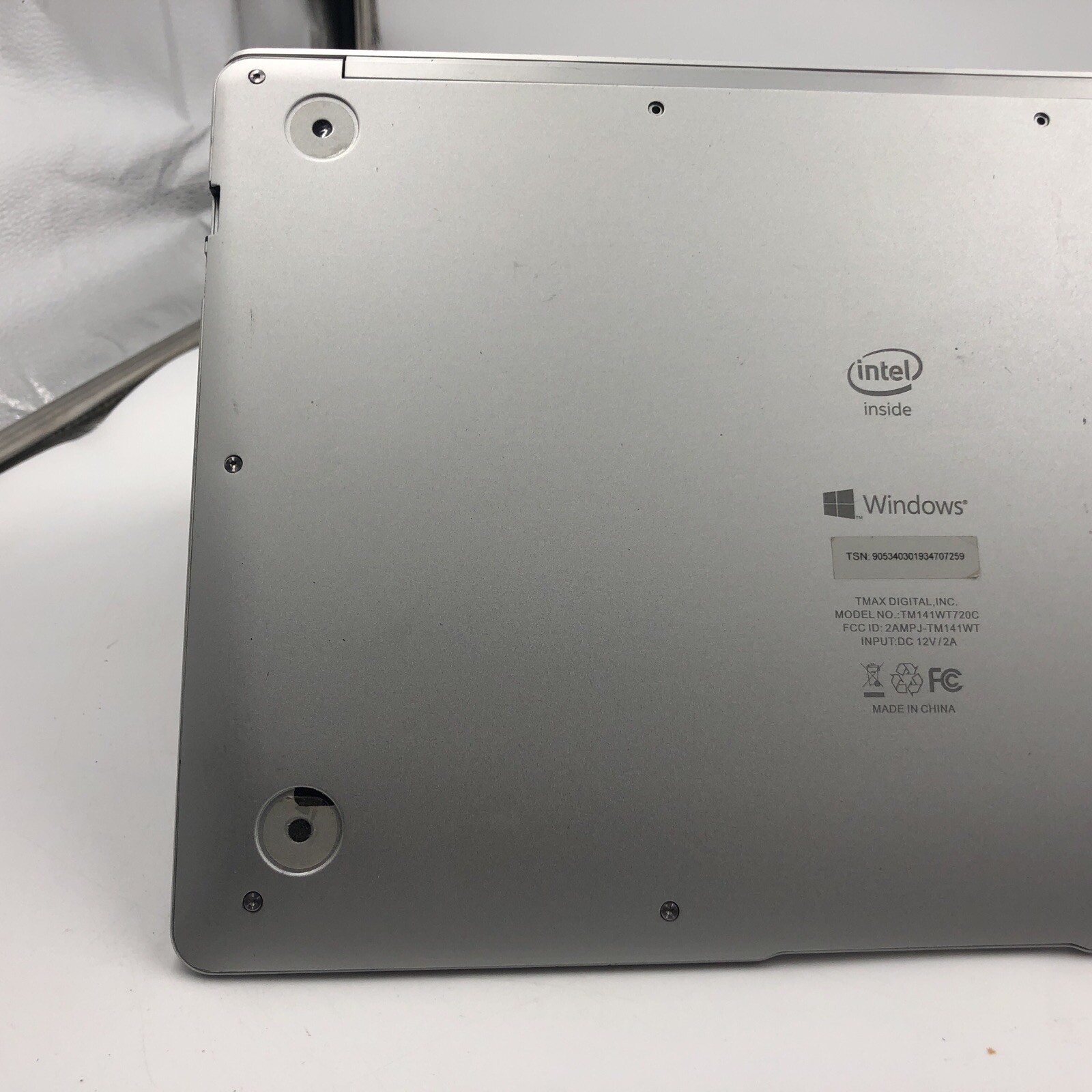 Nuvision TM141WT720C Intel Celeron Unknown CPU CODE/RAM/HDD/OS BAD MOTHERBOARD