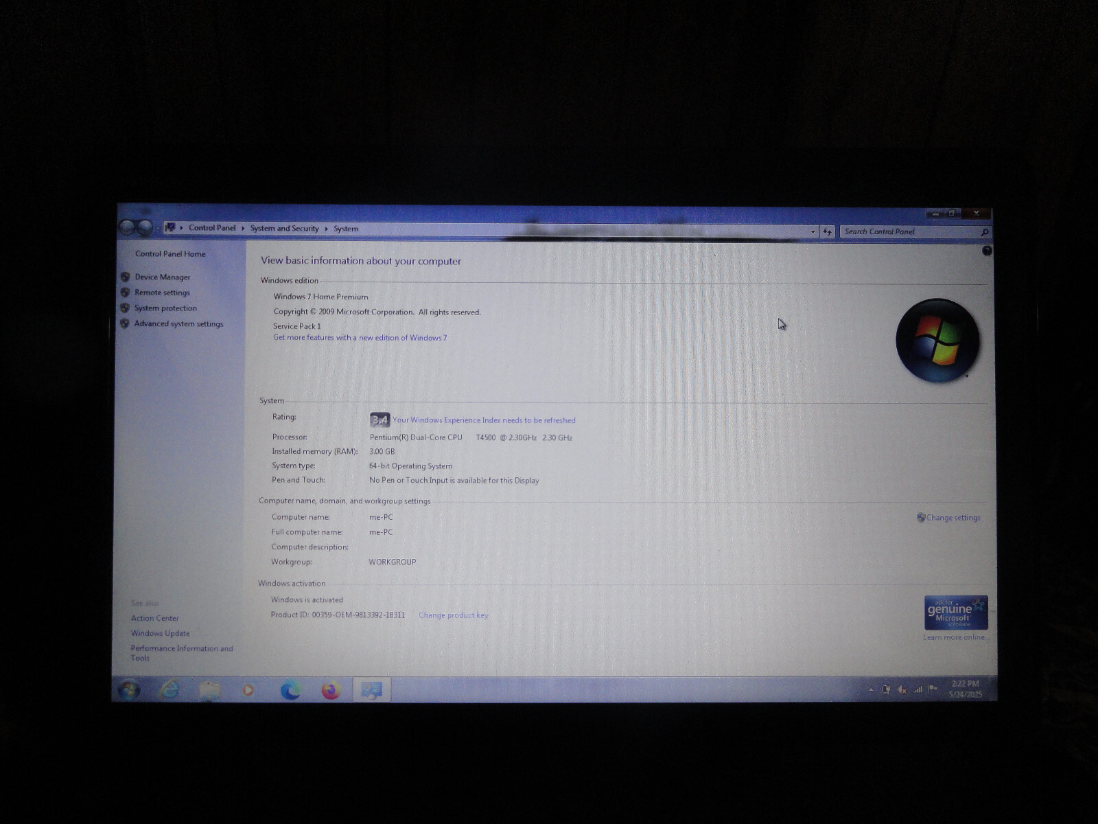 Dell N5030 15.6in. (320GB, Intel Pentium, 2.3GHz, 3GB) Notebook/Laptop – Black –