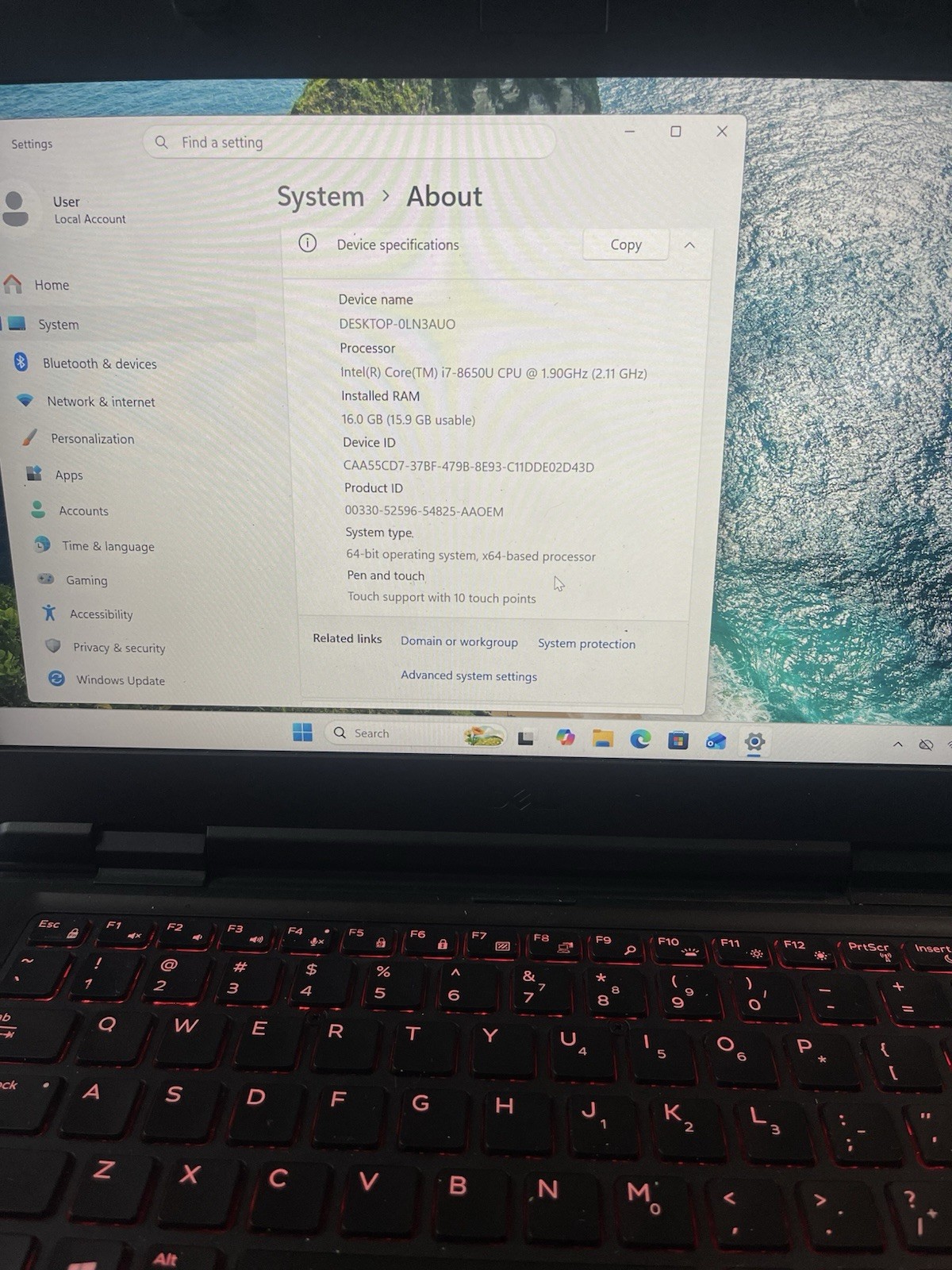 Dell Latitude 5420 Rugged Intel i7-8650U 16GB 256GB SSD W11 Pro GPS 2-Batteries