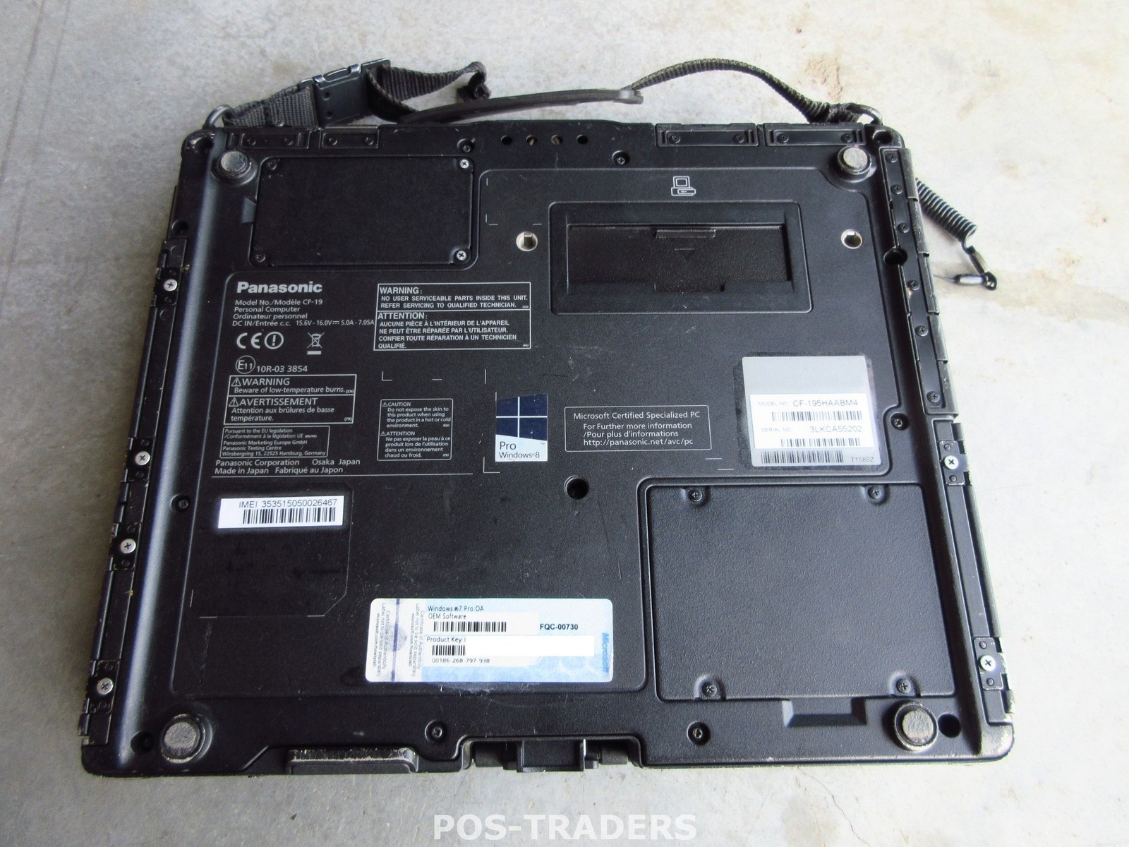 Panasonic CF-19 MK7 Win7 Toughbook I5 3.2Ghz 8GB 120GB SSD GPS GPRS 10.1″ Touch