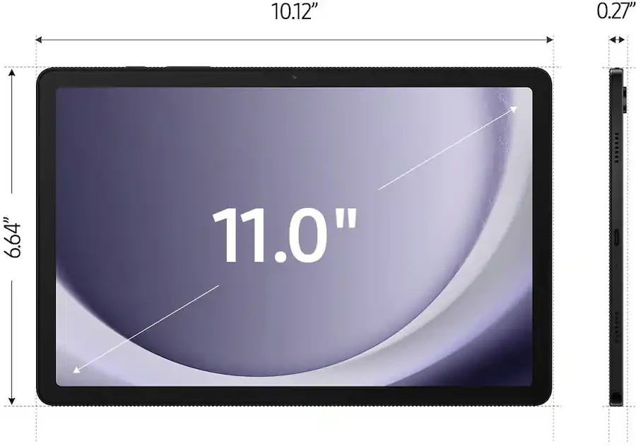 SAMSUNG Galaxy Tab A9+ (SM-X210), 64GB 4GB RAM, WiFi, 11″ Display, Silver
