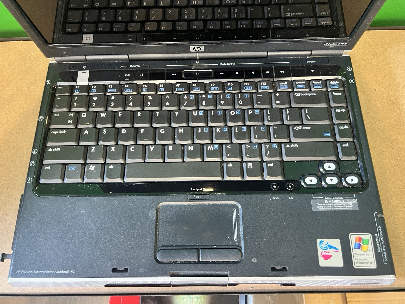 HP Pavilion Dv1000 Widescreen Laptop Computer With Carrying Case UNTESTED AS IS