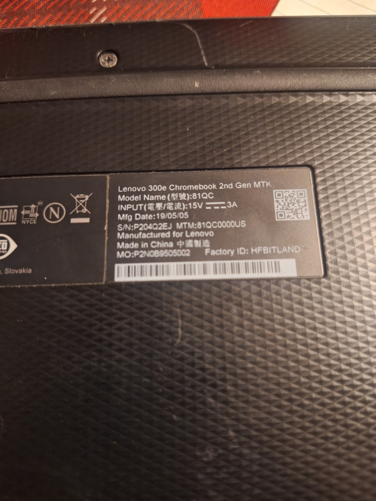 Lenovo 300e Chromebook 2nd Gen MTK 11.6″ MediaTek M8173C 4GB 32GBSSD **READ**
