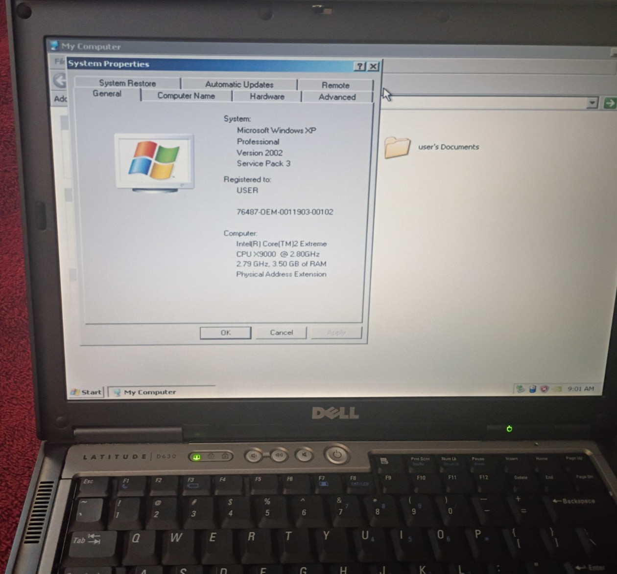 Dell Latitude D630 Intel Core 2 Extreme X9000 – NVIDIA – 4GB RAM – XP Pro – 1TB