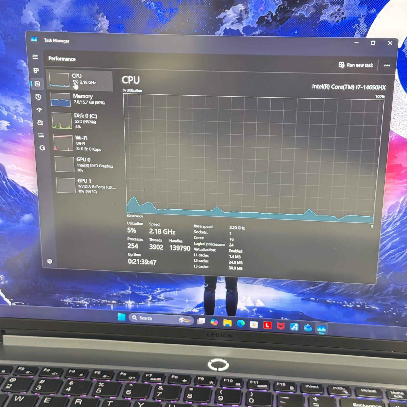 Lenovo Legion 5 16IRX9 Laptop i7 16GB 1TB RTX 4060 Gray