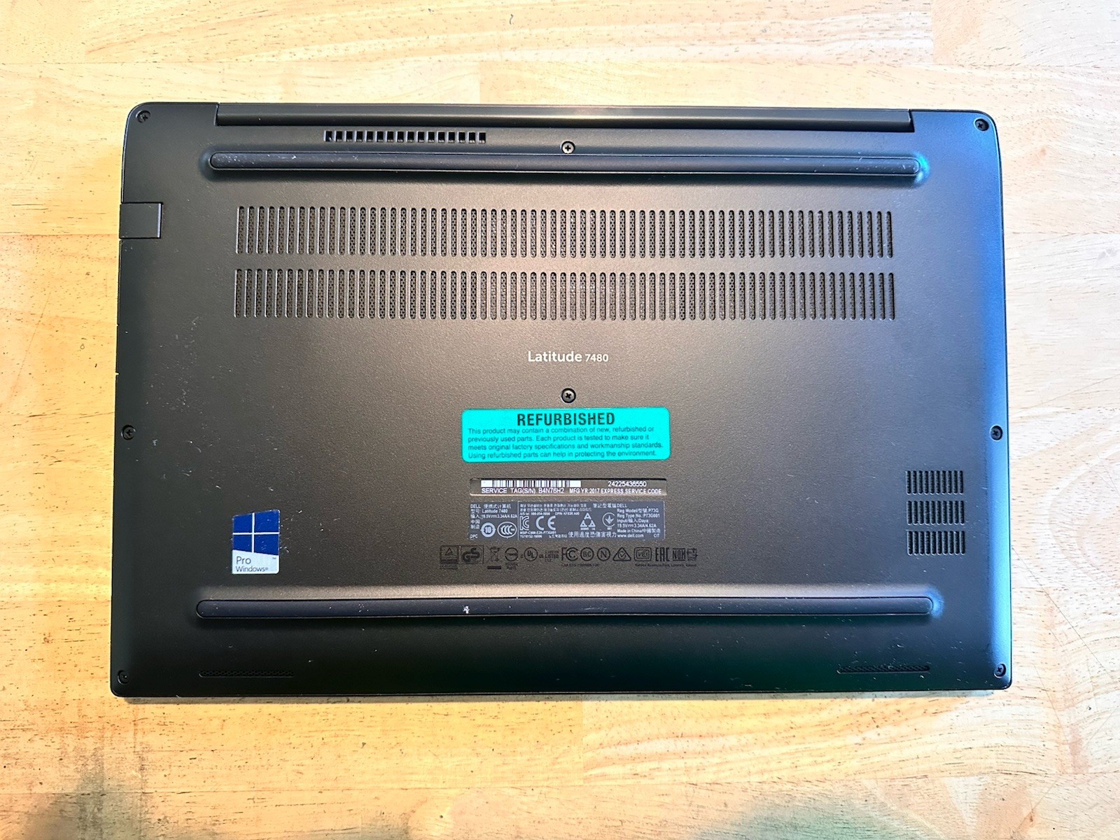 Dell Latitude 7480 i7-7600U 256GB SSD 8GB FHD W10P CMRA BKLT FP SC