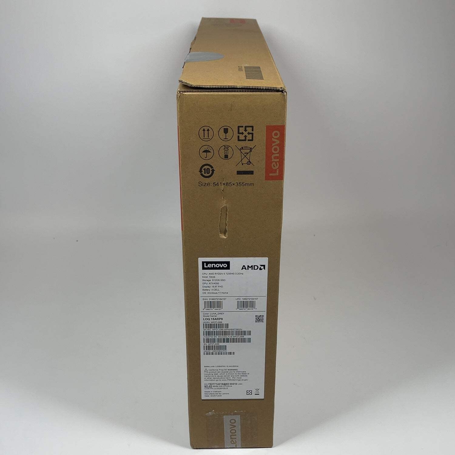 New Lenovo LOQ 15 15ARP9 Ryzen 5 7235HS 16GB RAM 512GB SSD GeForce RTX 4050