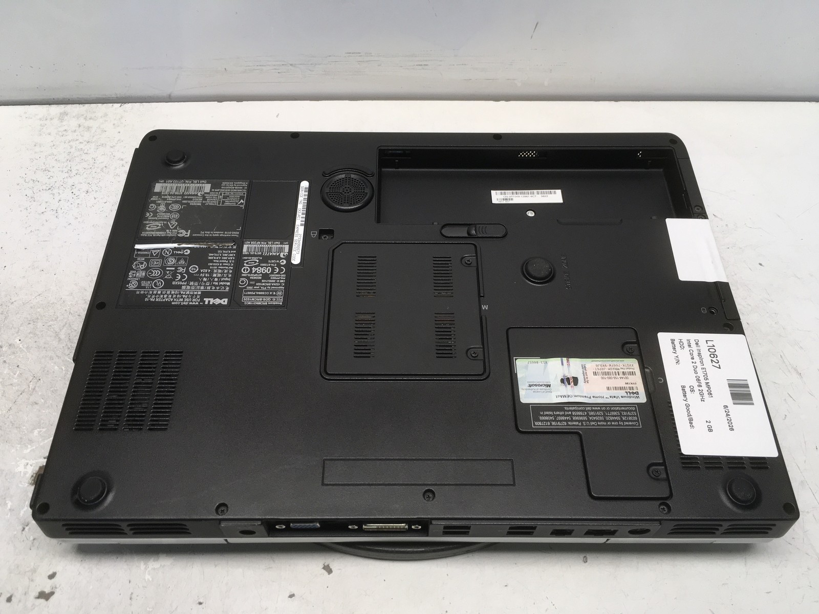 Dell Inspiron E1705 MP061 Intel Core 2 Duo 06F6 2GHz 2 GB NO HDD No Batt