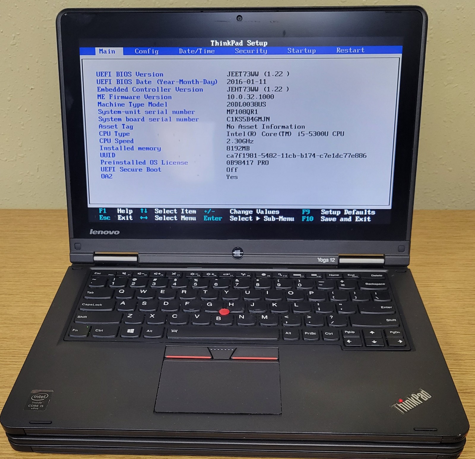(Lot of 2)Lenovo ThinkPad S1 Yoga 12 i5-5300U 2.30GHz 8GB Touch Screen No OS/SSD