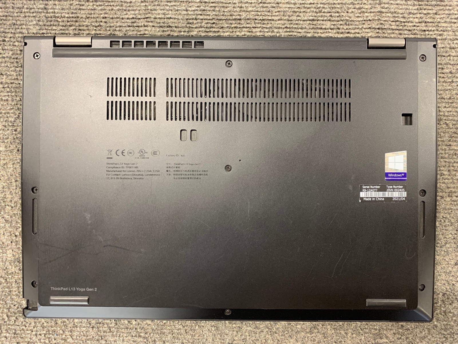 ThinkPad L13 Yoga Gen 2 14″ 2-in-1 i7-1185G7 16GB No Storage Remote Managed