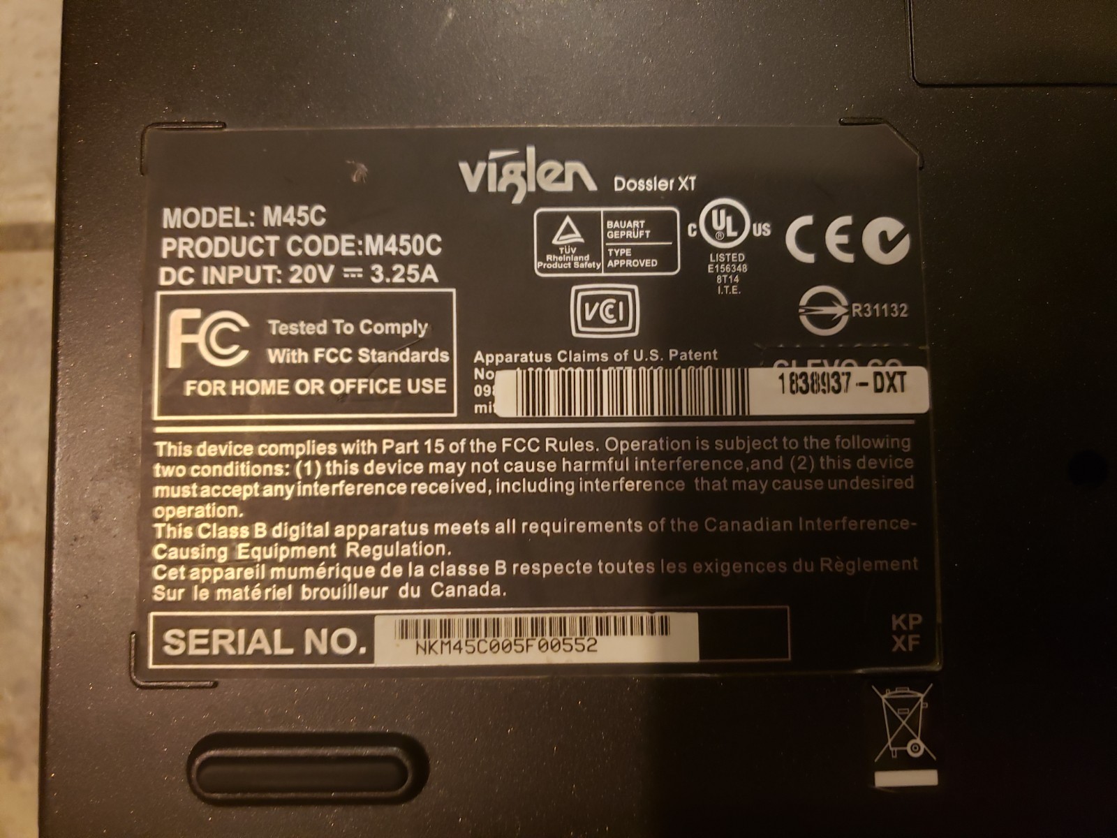 Rare Viglen DossierXT Celeron 1.4ghz 1gb Ram 40gb Hdd Winxp Clevo M45C W/battery