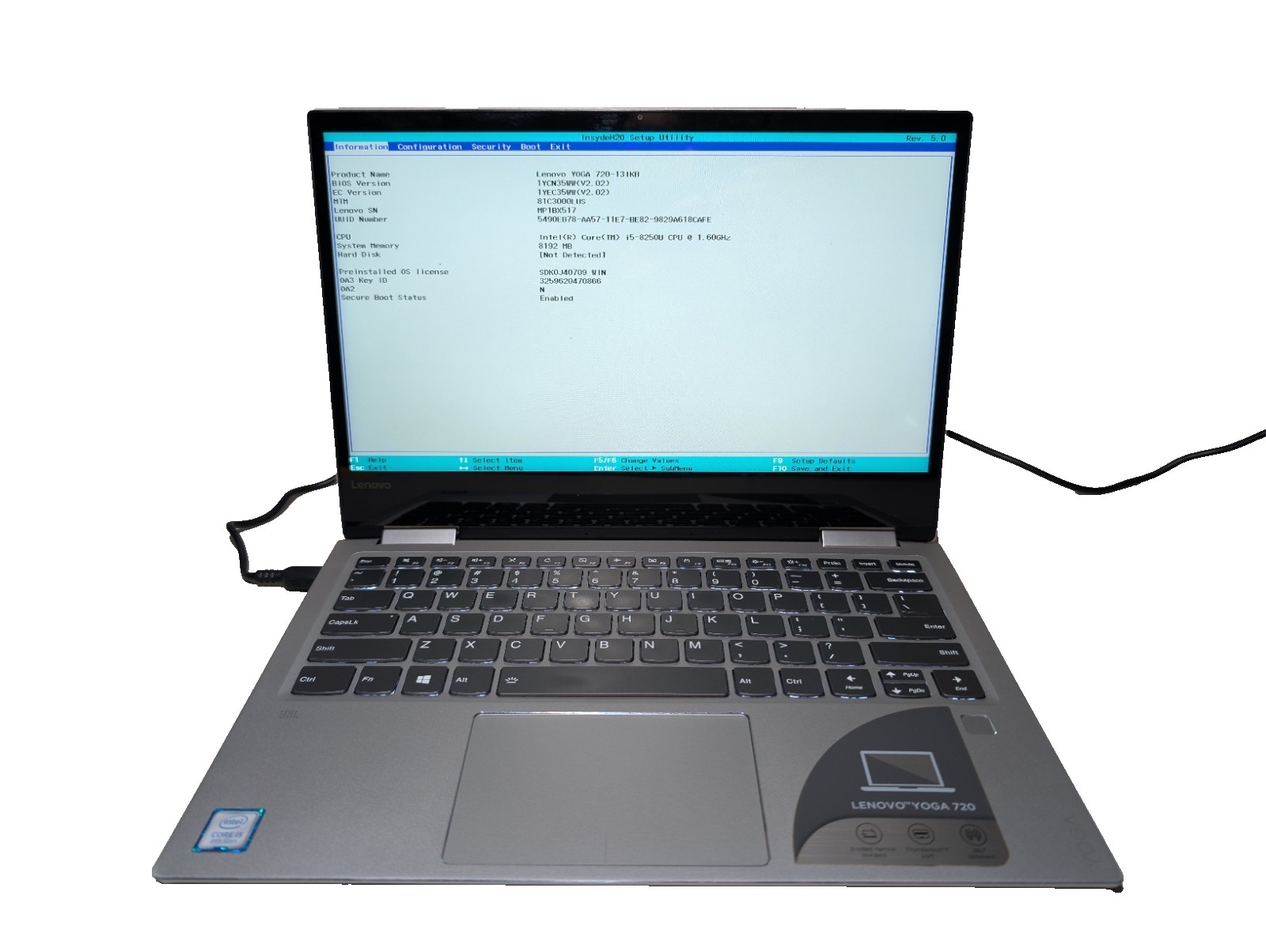 LENOVO YOGA 720-13IKB 2-in-1 Touchscreen | i5-8250U 8GB RAM | FHD Backlit FPS