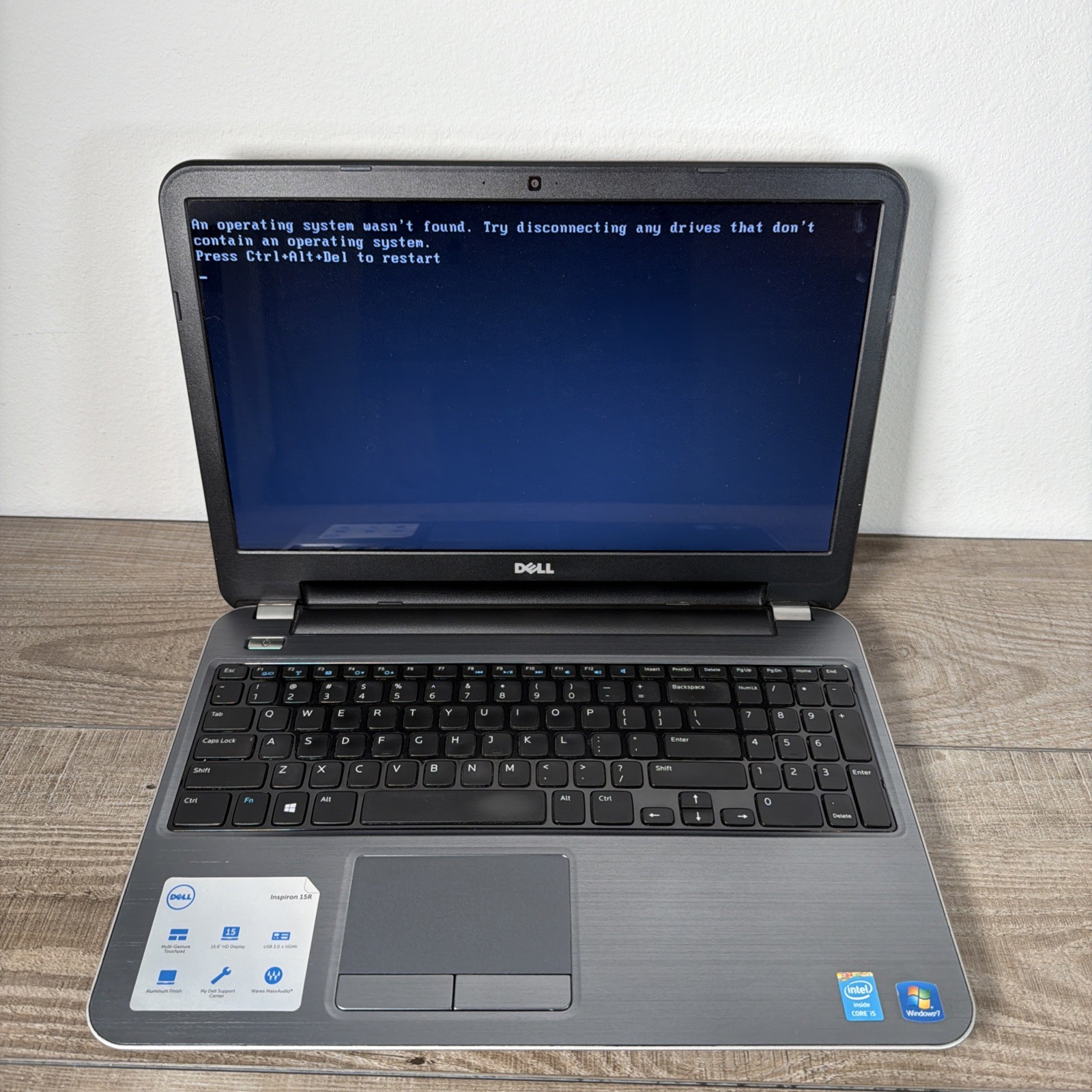 Dell Inspiron 15R 5537 i5-4200U 1.60Ghz 6GB RAM 500 GB SSD NEEDS OS INSTALLED