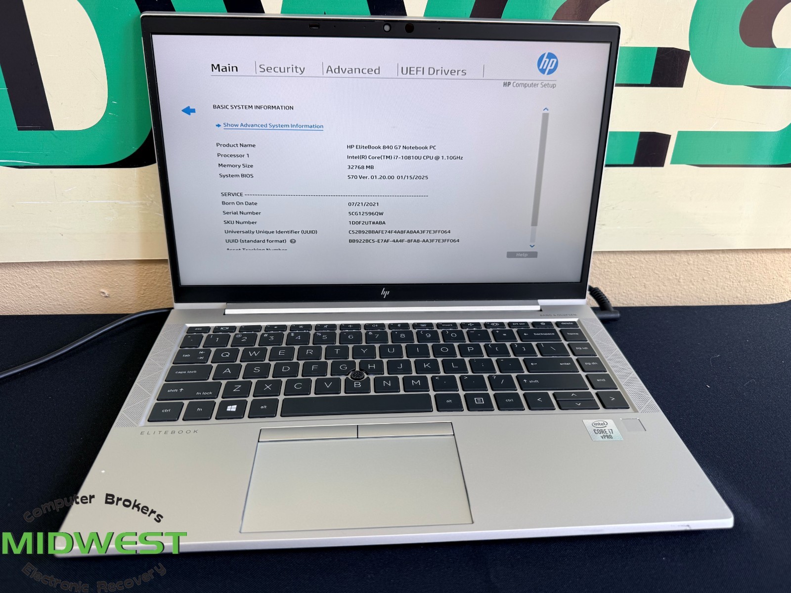 HP EliteBook 840 G7 i7-10810U 1.1GHz 32GB 512GB SSD