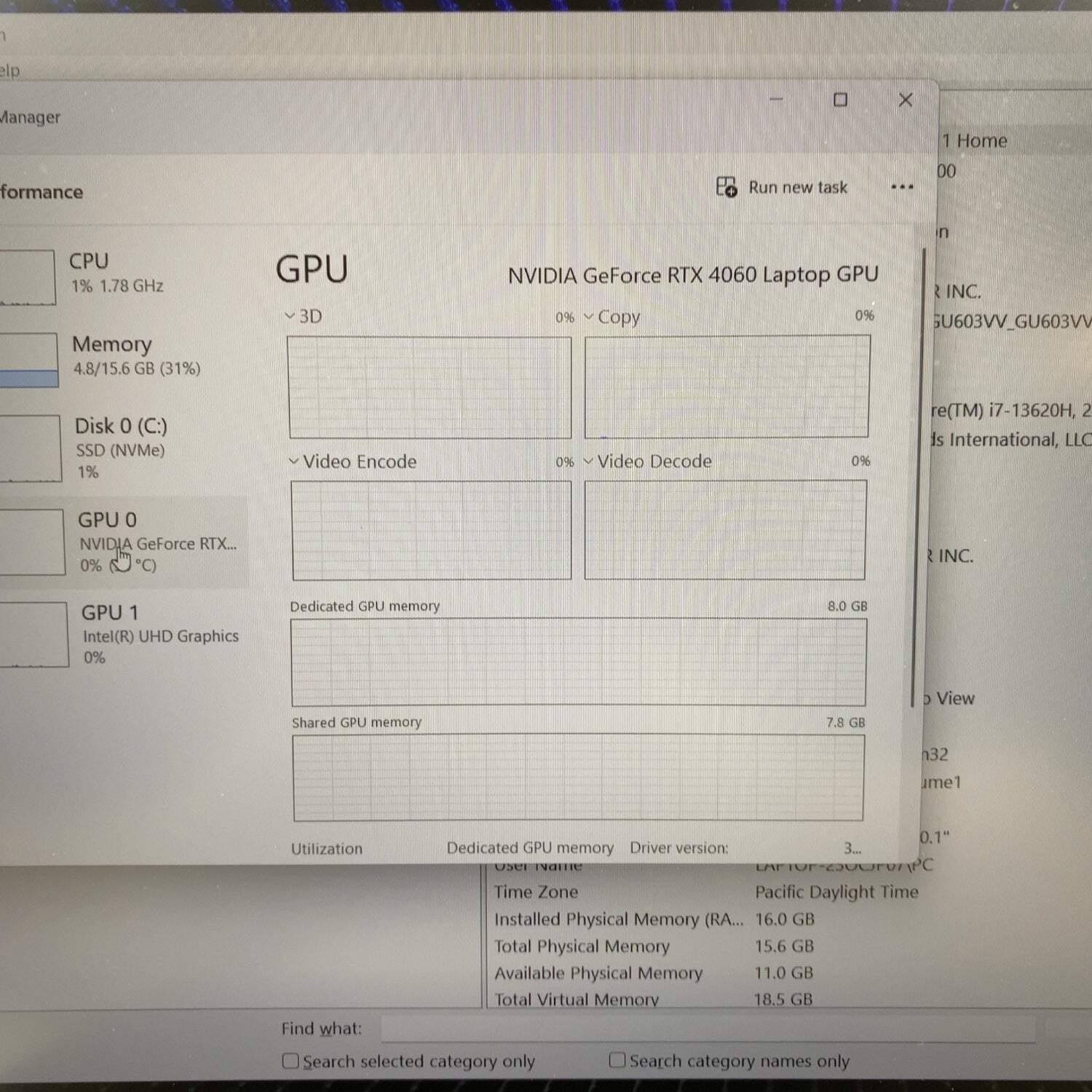 Asus ROG Zephyrus G16 GU603 16″ i7-13620H 2.4GHz 16GB RAM 512GB SSD RTX 4060