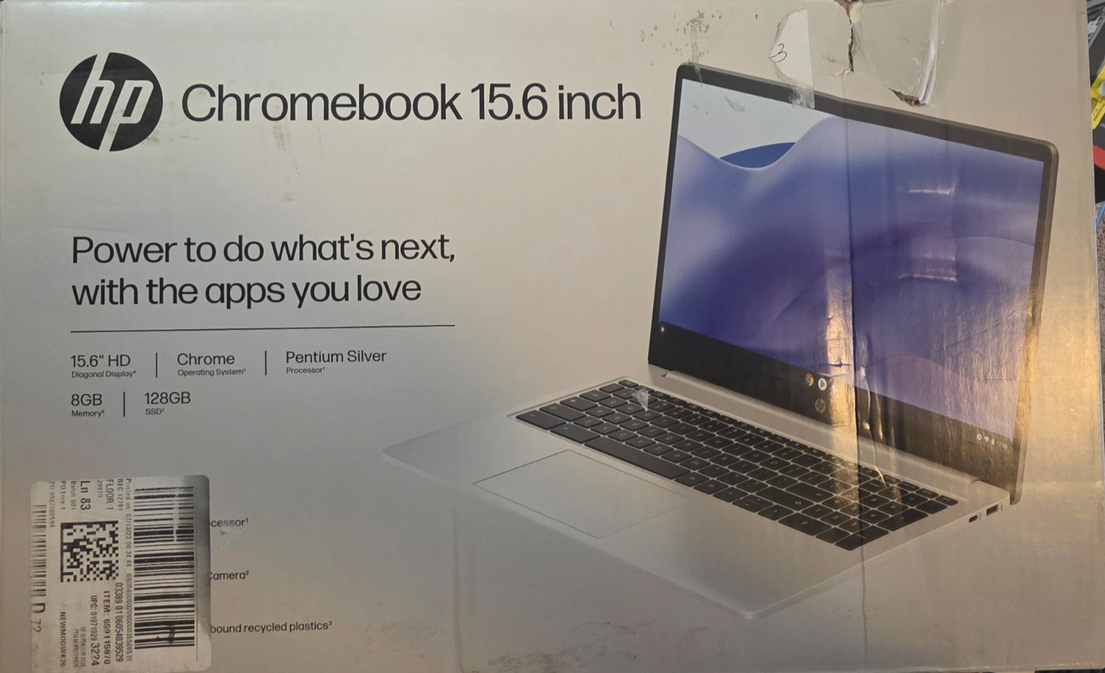 HP 15.6″ Chromebook Intel Pentium Silver N6000 8GB RAM 128GB eMMC 15a-na0058wm