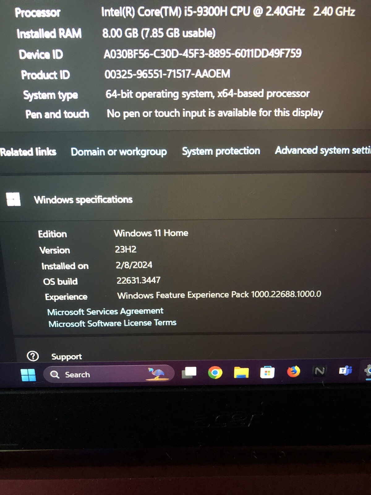 Acer Nitro 5 AN515 15.6″ (512GB SSD, Intel Core i5 9th Gen., 4.10 GHz, 8GB)…