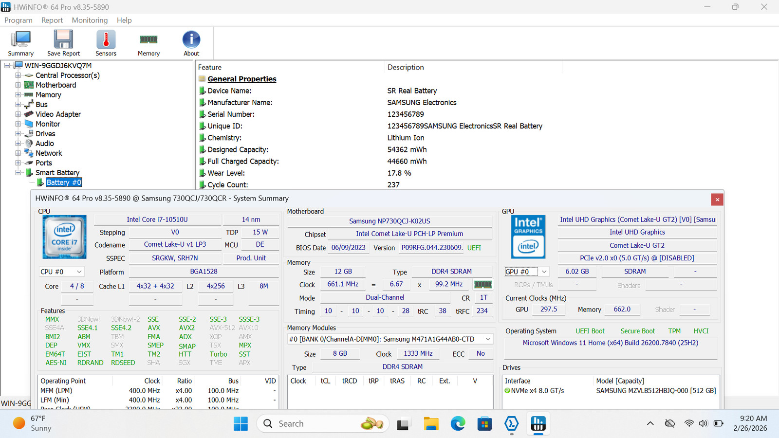 Samsung Galaxy Book Flex Alpha 2in1 13″ FHD I7-10510U 512GB SSD 12GB W11 *READ*