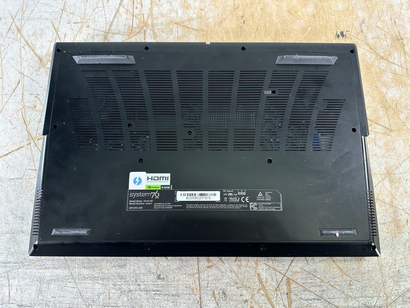 SYSTEM76 SERW13 i9-13900HX @ 1.6GHz, NO RAM/HDD/OS – (FOR PARTS)