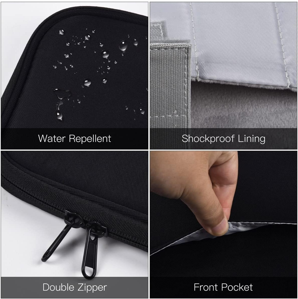 Laptop Sleeve 13 inch for 2025 2026 MacBook Air 13-inch M4 A3449 A3240, Black