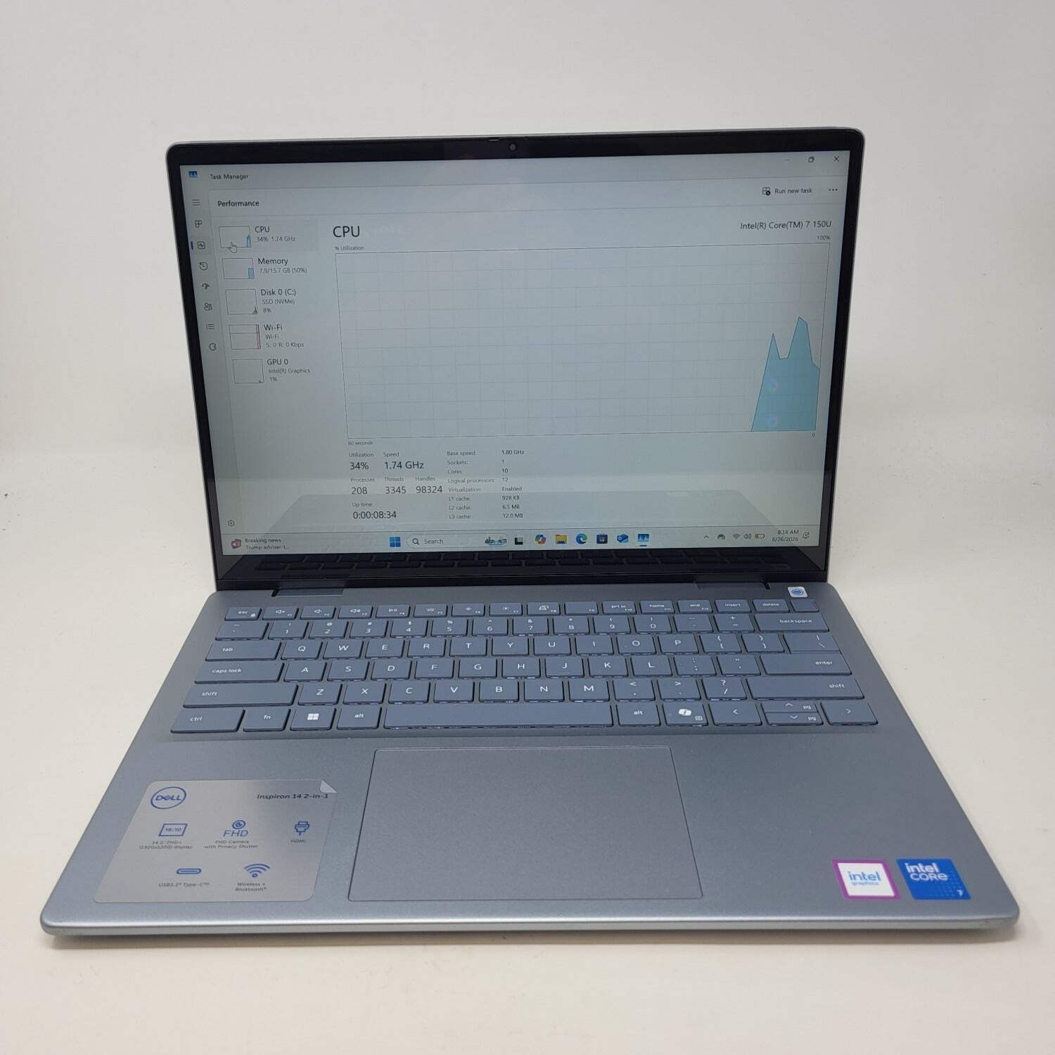 Dell Inspiron 14 7440 2 IN 1 14″ Core Ultra 7 150U 1.8GHz 16GB RAM 1TB SSD